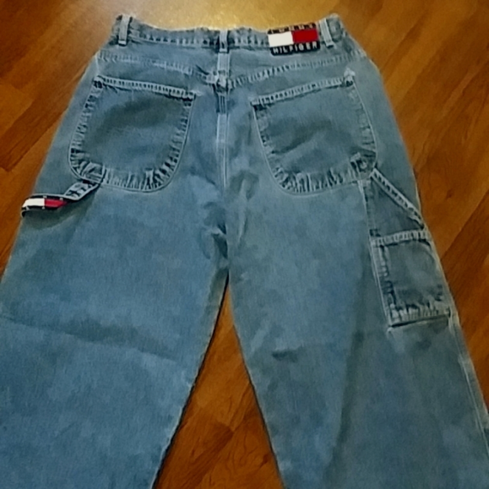 Vintage 90's Tommy Hilfiger Cargo Jeans size 10 EUC